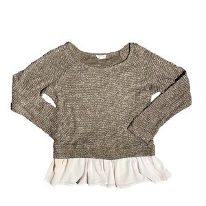 Maison Jules Tan Sweater Babydoll Sweater